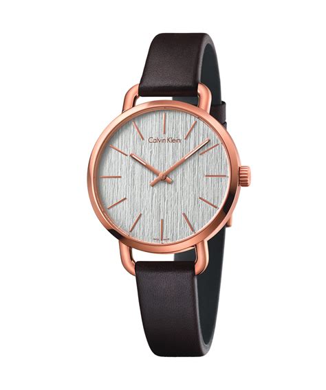calvin klein uhr damen lederarmband